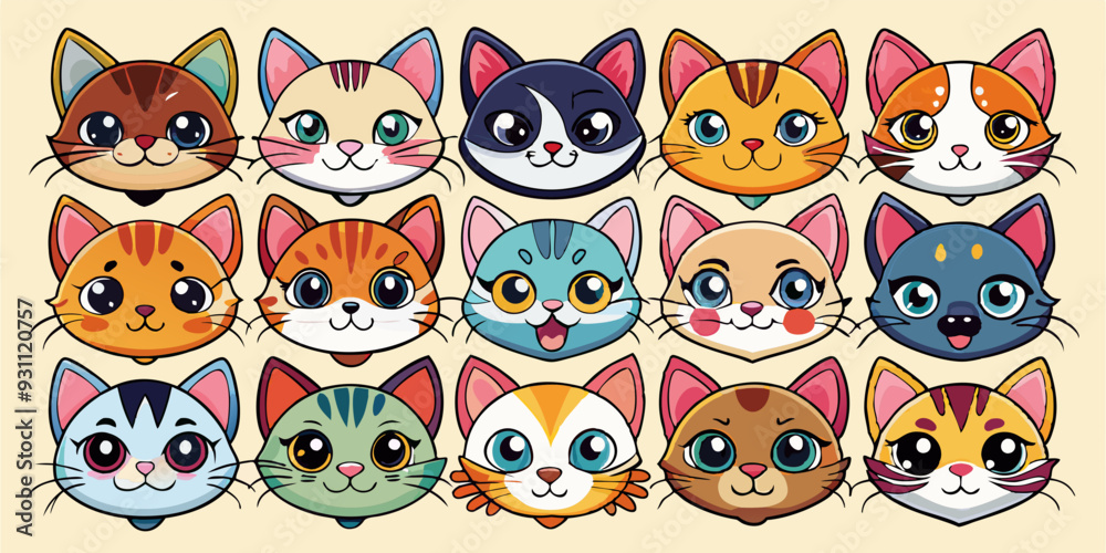 set of funny cartoon animals set of funny cartoon animals