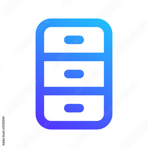 filling cabinet gradient icon