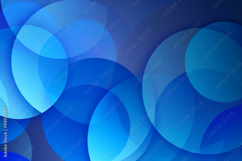 Blue vector background with large circles in different radius Blue vector background with large circles in different radius