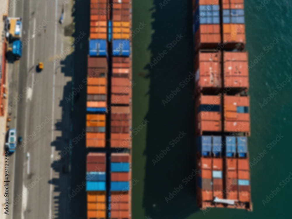 Fototapeta premium container_cargo_freight_ship_in_port