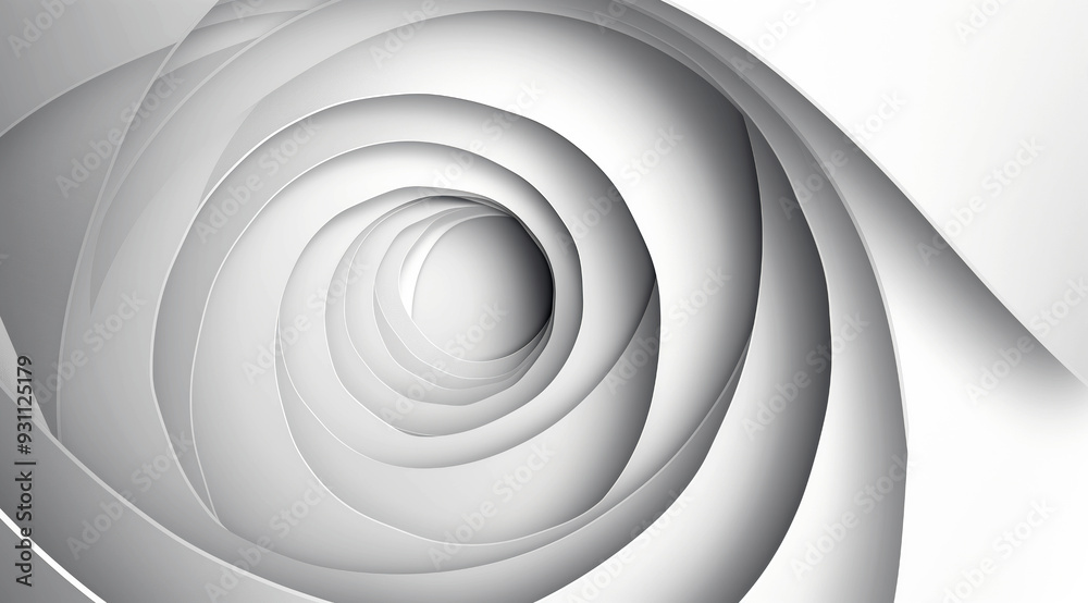 Obraz premium Abstract white background with a futuristic circl