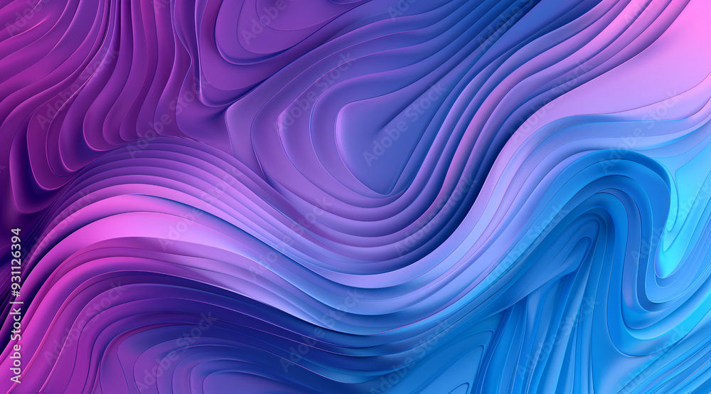 Obraz premium purple abstract background with wavy shapes and gradient