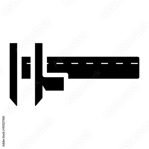 vernier caliper measurement tool glyph icon