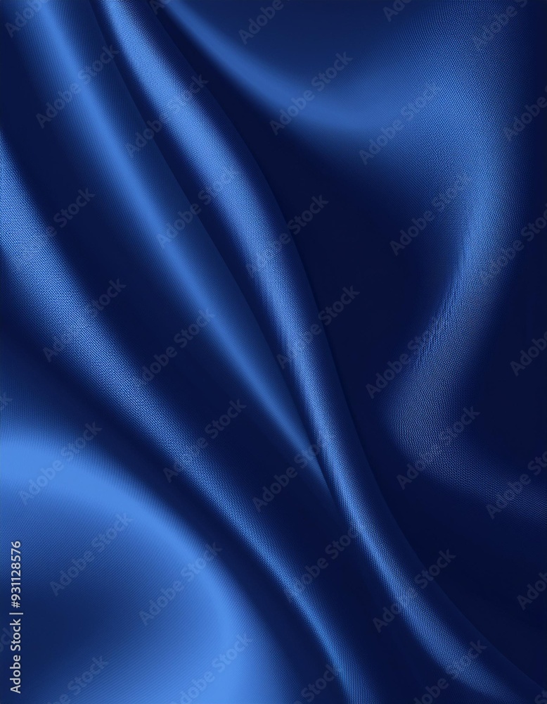 Navy Elegance: Silk Satin Waves in Deep Blue Navy Elegance: Silk Satin Waves in Deep Blue