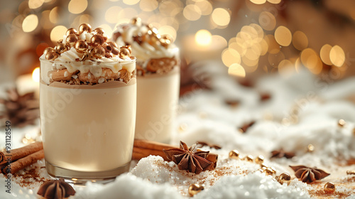 a cocktail or coffee for christmas holidays and autumn season