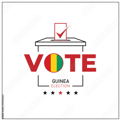 Guinea voting, Guinea citizen participation in voting, going to vote, voting, hand leaving vote, positive vote, negative vote, hand leaving paper in ballot box, elections, election of ruler.