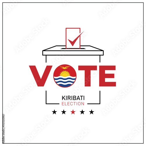 Kiribati voting, Kiribati citizen participation in voting, going to vote, voting, hand leaving vote, positive vote, negative vote, hand leaving paper in ballot box, elections, election of ruler.