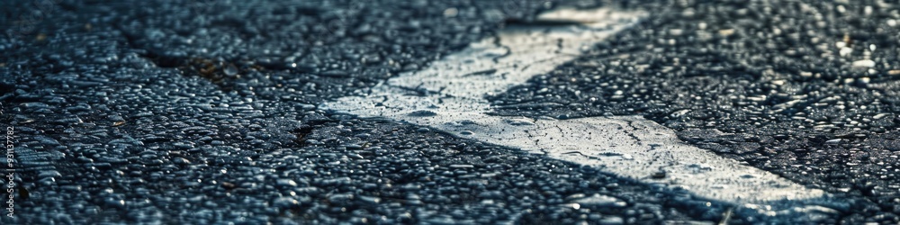 Obraz premium Rough textured beginning line symbol on the ground