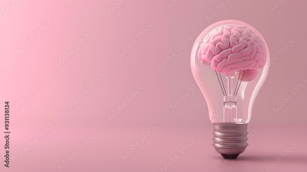 Brain Inside Light Bulb Brain Inside Light Bulb