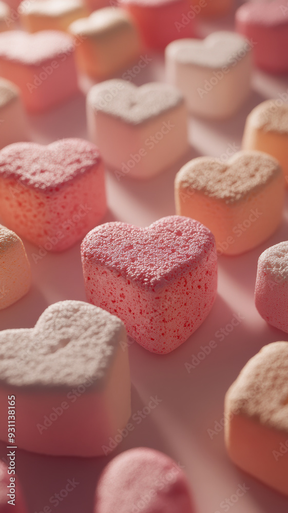 Bright pastel marshmallows close-up Bright pastel marshmallows close-up
