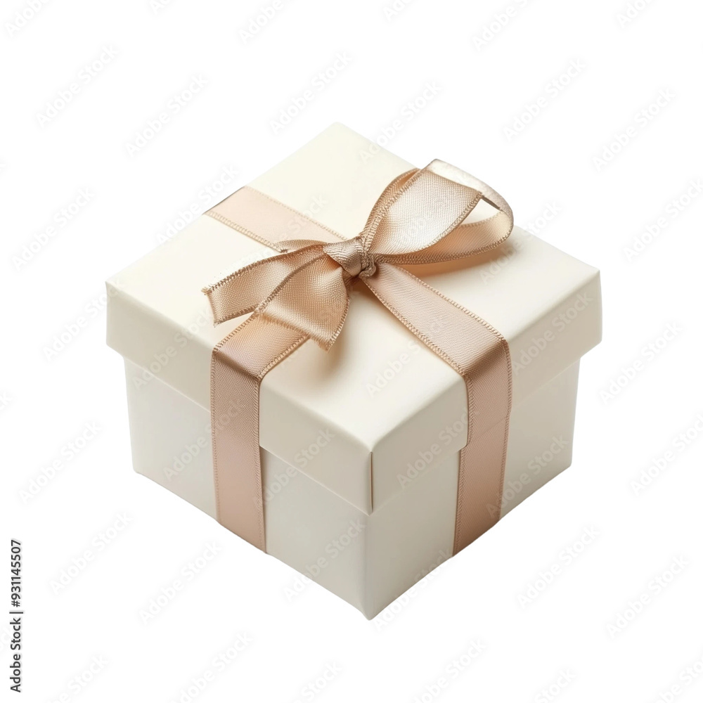 gift box isolated on white, wedding favor box
