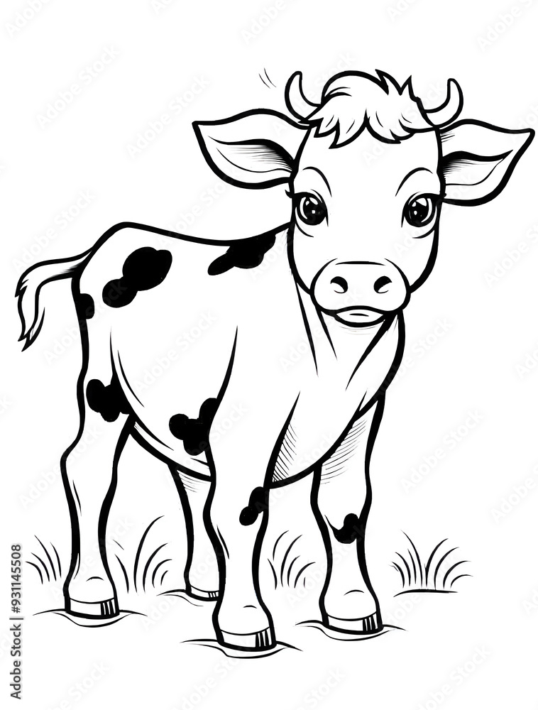 Fototapeta premium cow on the grass