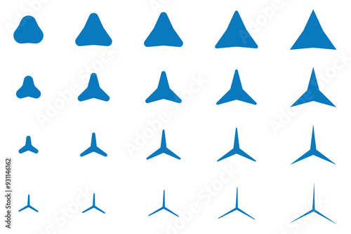 star icon set. Different shape of star icon set.