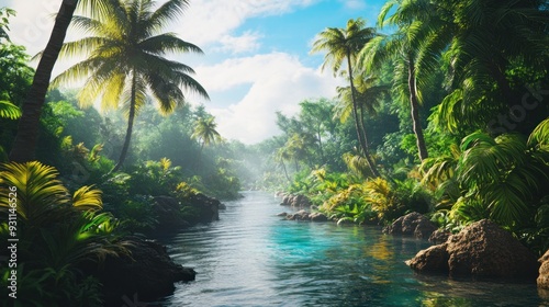 Tranquil Tropical River