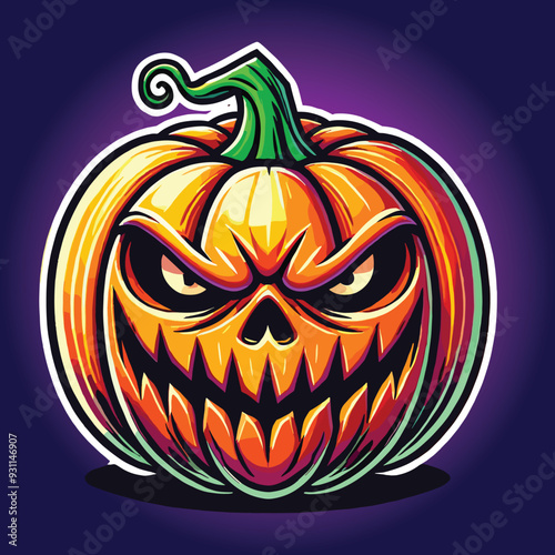 jack o lantern halloween pumpkin vector 