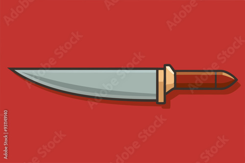 Basic kitchen knife icon vector