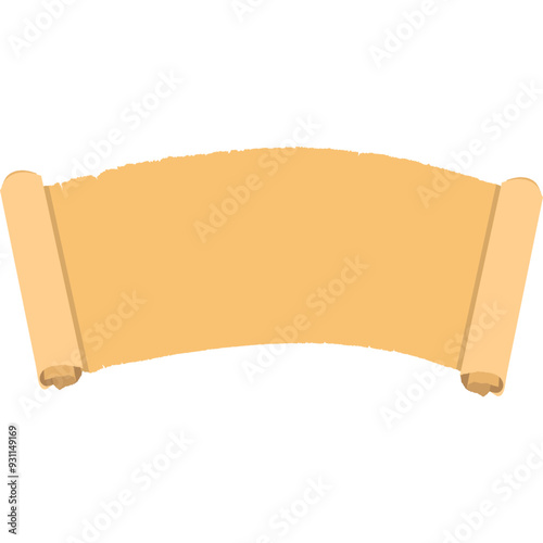 Cartoon Parchment Paper, Old Papyrus. Vector Stock Illustration