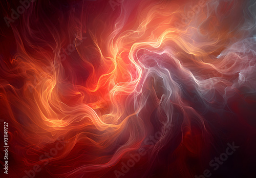 a red and yellow smoke

