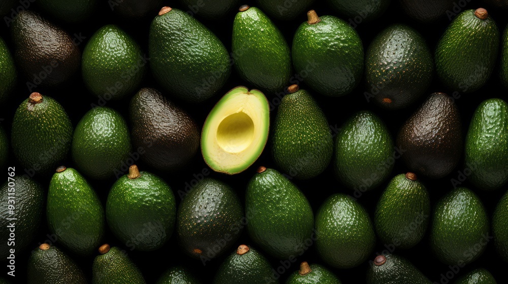 Fresh tropical avocado fruit background. ai generated art image Fresh tropical avocado fruit background. ai generated art image
