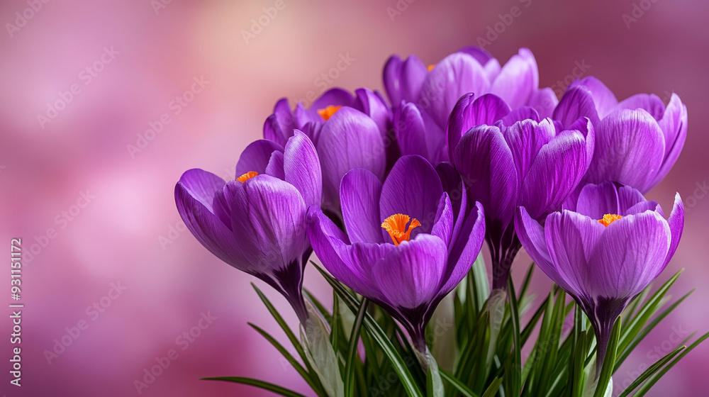 purple crocus flowers basking in sunlight, symbolizing renewal, hope, and the arrival of spring, creating a picturesque and uplifting scene purple crocus flowers basking in sunlight, symbolizing renewal, hope, and the arrival of spring, creating a picturesque and uplifting scene