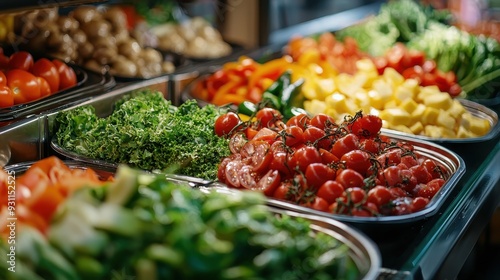 Fresh Produce Display in a Market
