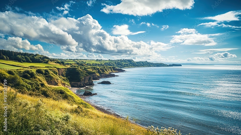 image of a scenic coastal landscape. copy space for text. image of a scenic coastal landscape. copy space for text.