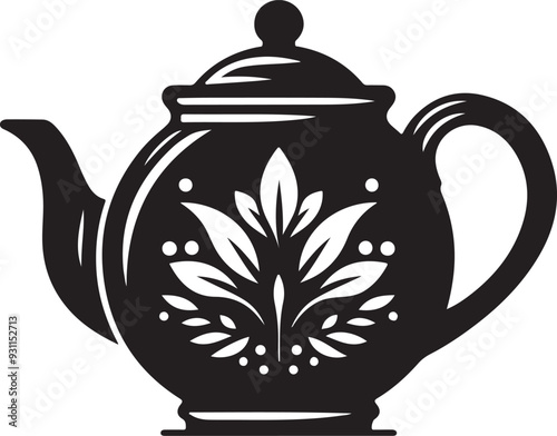 Teapot sihlhouette vector design