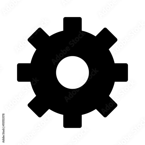 Configuration propeties gear flat icon photo