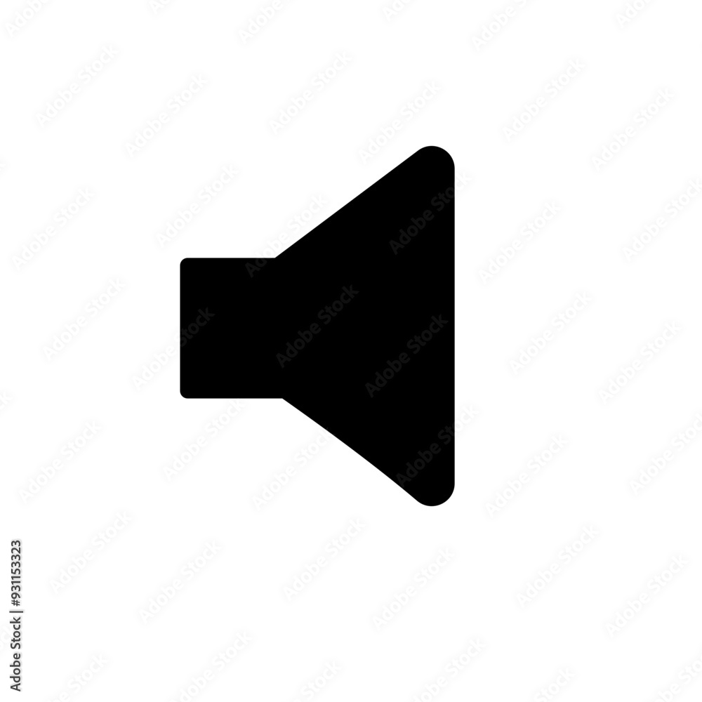 Minimalist speaker notification flat icon Minimalist speaker notification flat icon