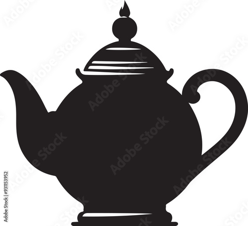 Teapot sihlhouette vector design