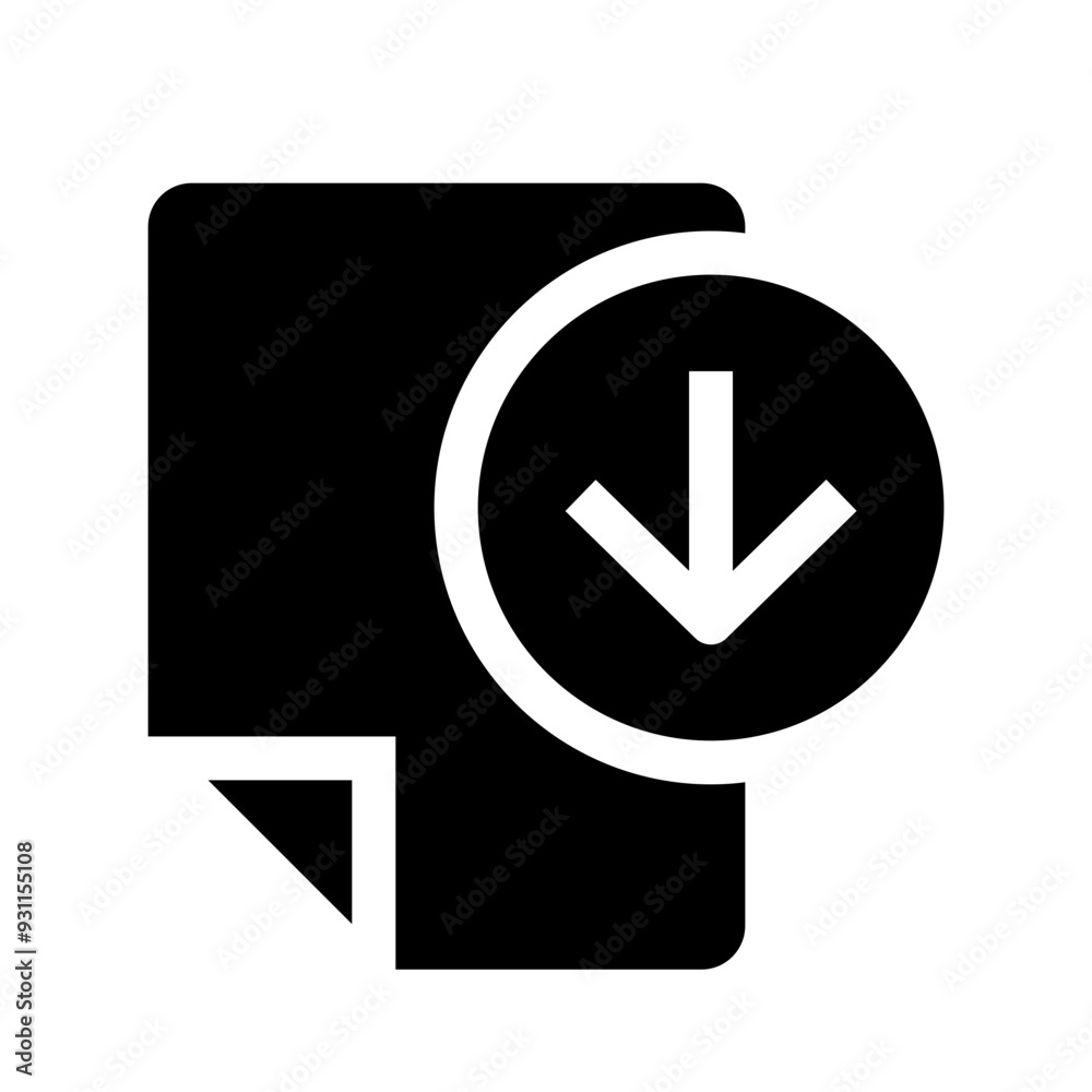 Download document with check mark flat vector icon