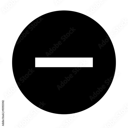Minus symbol vector icon inside a black circle Free Download Minus symbol vector icon inside a black circle - GFXLoad