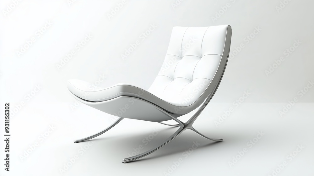 Modern Designer 3D Chair Isolated on White Background Modern Designer 3D Chair Isolated on White Background