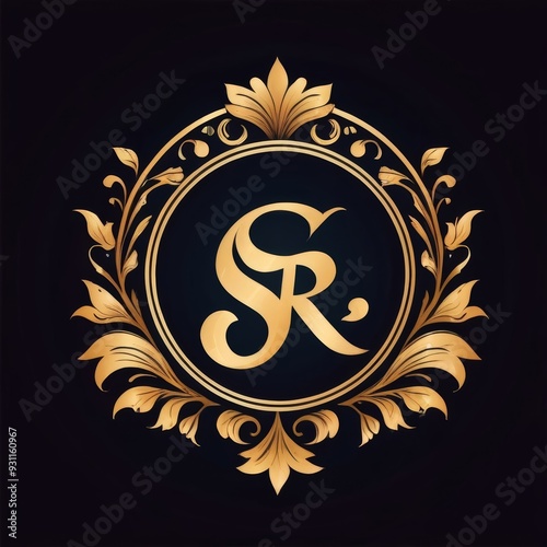 Letter Sr monogram logo template