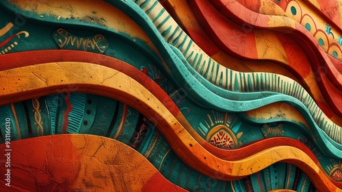  Abstract background in Latin colors and patterns Hispanic photo