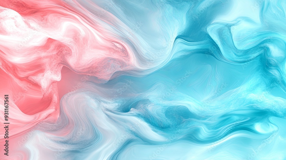 Obraz premium Gradient diffuse background illustration featuring coral and turquoise hues with subtle color differences, high-resolution 8k graphic art.