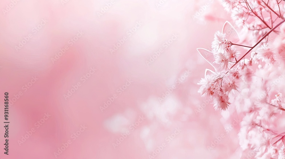 Obraz premium Beautiful Blooming Branch with Delicate Flowers