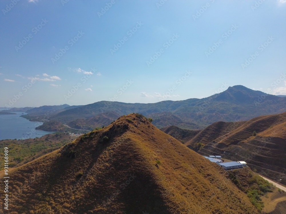 Aerial view of Golo Mori in Komodo National Park, West Manggarai Regency, Flores, East Nusa Tenggara, Indonesia Aerial view of Golo Mori in Komodo National Park, West Manggarai Regency, Flores, East Nusa Tenggara, Indonesia