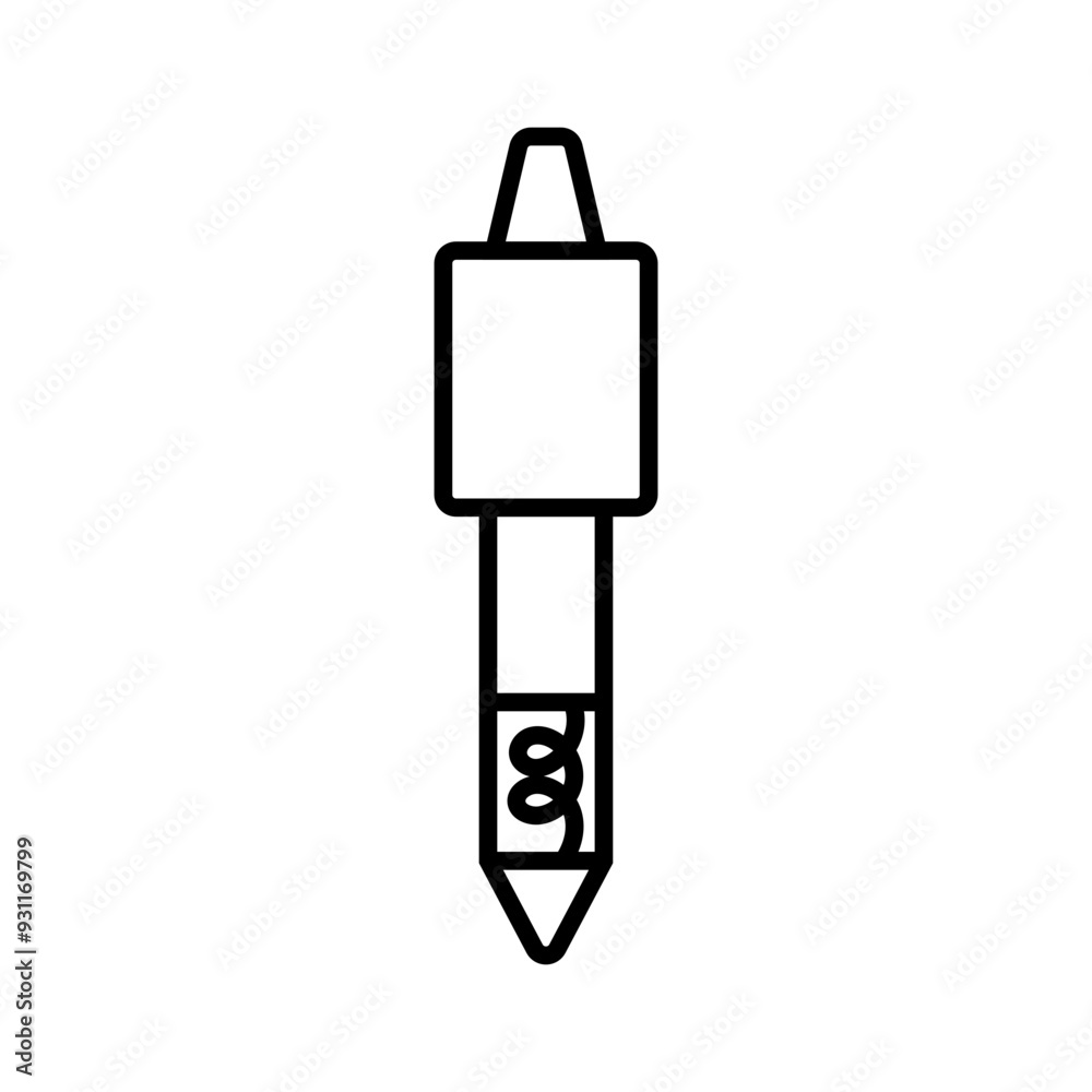 Heater for fish tank line icon editable stroke vector object Heater for fish tank line icon editable stroke vector object