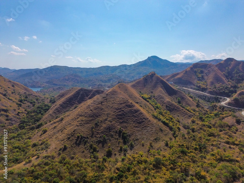 Aerial view of Golo Mori in Komodo National Park, West Manggarai Regency, Flores, East Nusa Tenggara, Indonesia