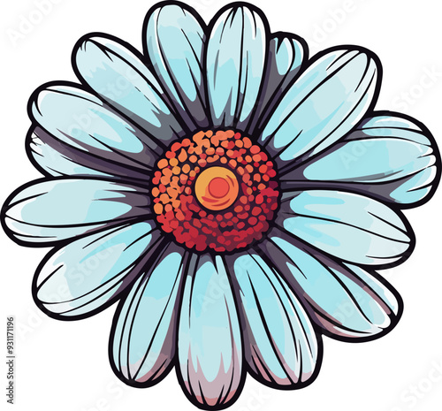 Nice flower clipart desing illustration