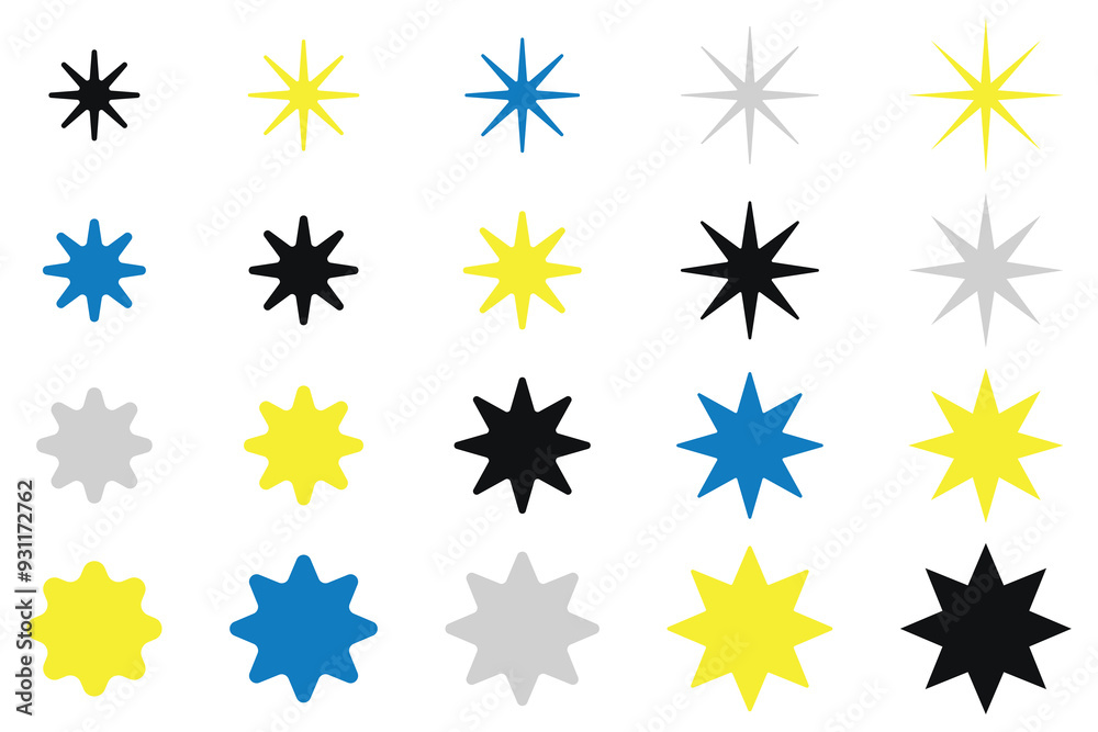 star icon and favorite icon set. Vector illustration isolated on white background. star icon and favorite icon set. Vector illustration isolated on white background.