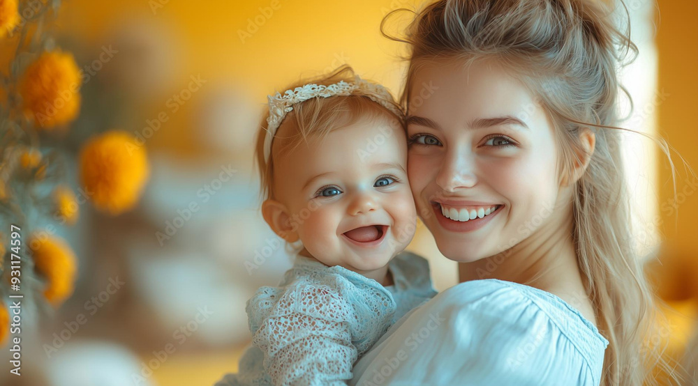 A mother with a child in nature, created with the help of generative AI technology. A mother with a child in nature, created with the help of generative AI technology.