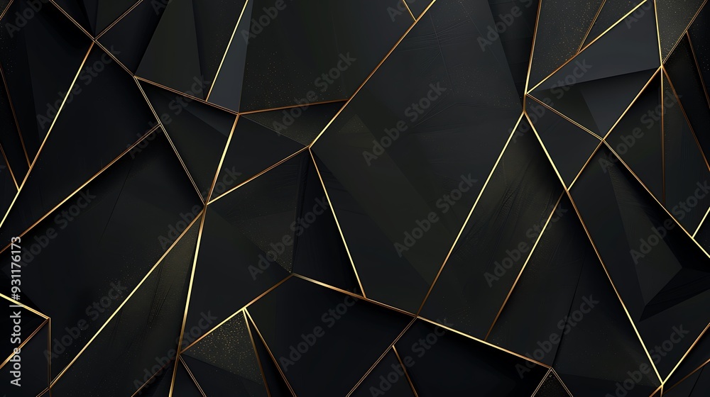 Abstract Black and Gold Geometric Pattern Abstract Black and Gold Geometric Pattern