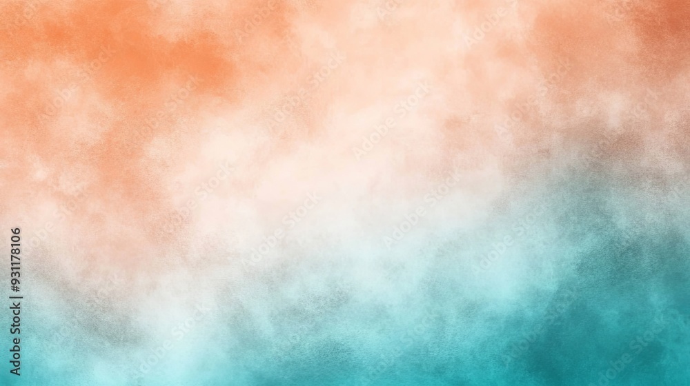Fototapeta premium Gradient diffuse background illustration with peach and teal hues, featuring subtle color differences, high-resolution 8k graphic art.