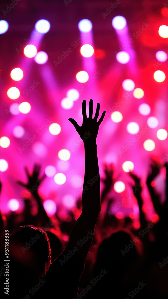 Energetic Concert Crowd Outdoors Energetic Concert Crowd Outdoors