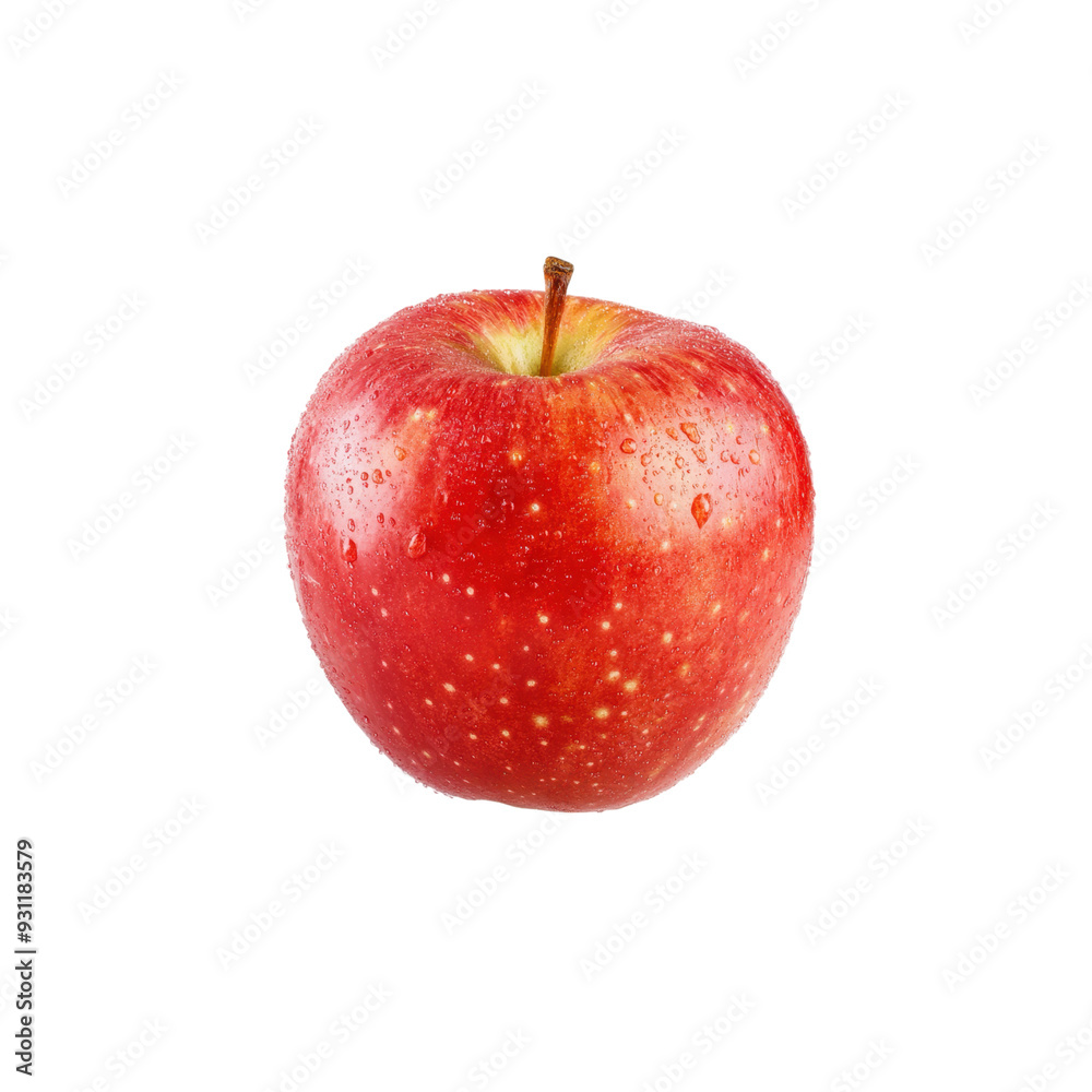 Bright red apple, symbolizing healthy eating and freshness, perfect for nutrition and food-related content, isolated on transparent background Bright red apple, symbolizing healthy eating and freshness, perfect for nutrition and food-related content, isolated on transparent background