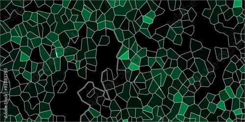 3D broken glass quartz vonoroi diagram vector background.Papercut geometric mosaic tiles pattern background. Broken Stained-Glass Background with lines. 