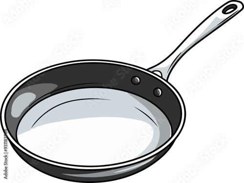 Frying pan clipart desing illustration