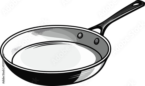 Frying pan clipart desing illustration